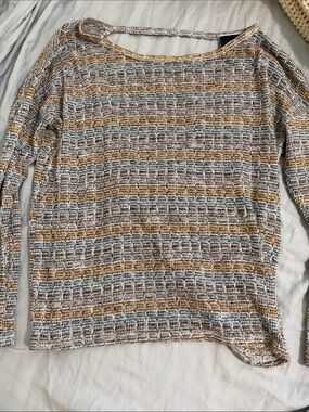 Daytrip Multicolor Off-the-Shoulder/knot back Knit Sweater